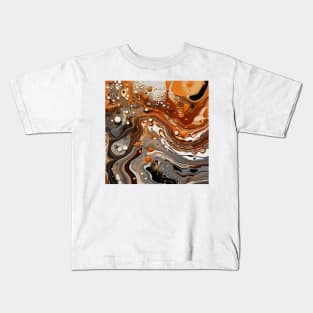 Autumnal Abstract Liquid Terrain Kids T-Shirt